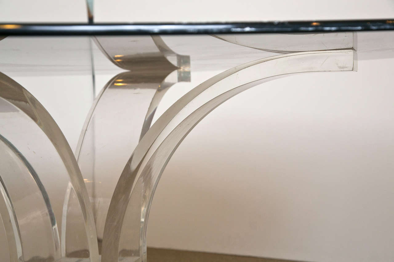Lucite Tulip Base Dining/Center Table 1