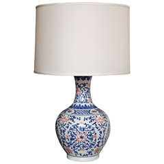 1900s English Antique Chinese Porcelain Lamp