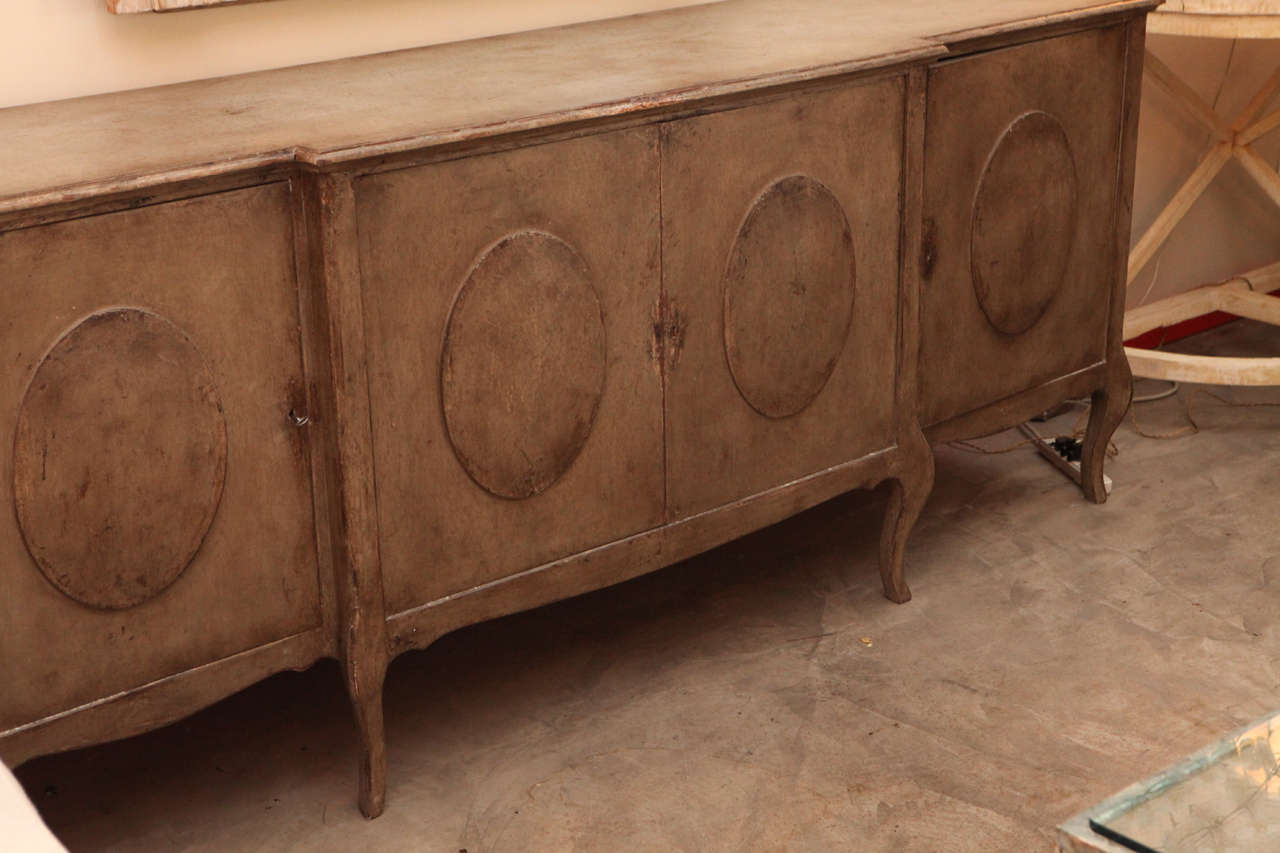 French Painted Sideboard In Distressed Condition In Los Angeles, CA