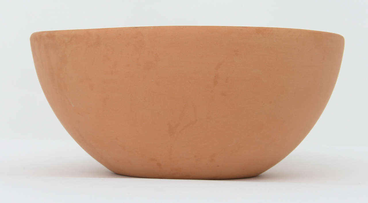 Elsa Peretti for Tiffany & Co. Italian Terracotta Thumbprint Bowl In Excellent Condition For Sale In Miami, FL