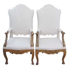Beautiful Pair of Gilded Italian Armchairs