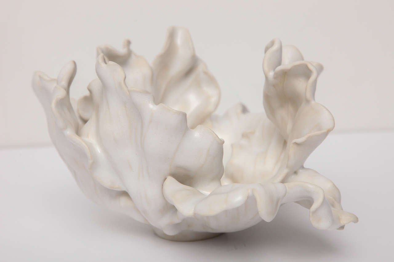 American Unique Contemporary Ceramic Tulip by Matthew Solomon