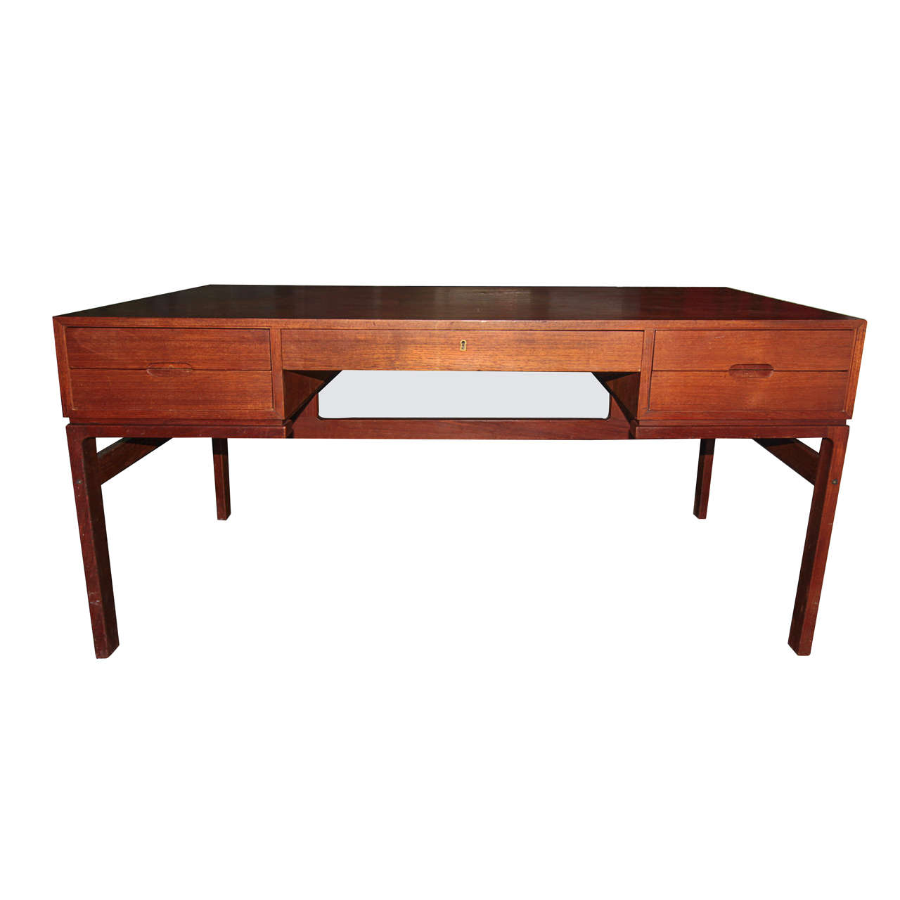 Arne Wahl Iversen Teak Desk for Vinde Mobelfabrik