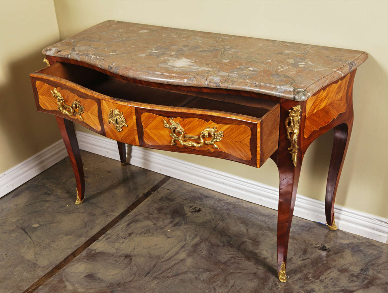 Wood A Late 18th to Early 19th Century French Louis XV Console For Sale