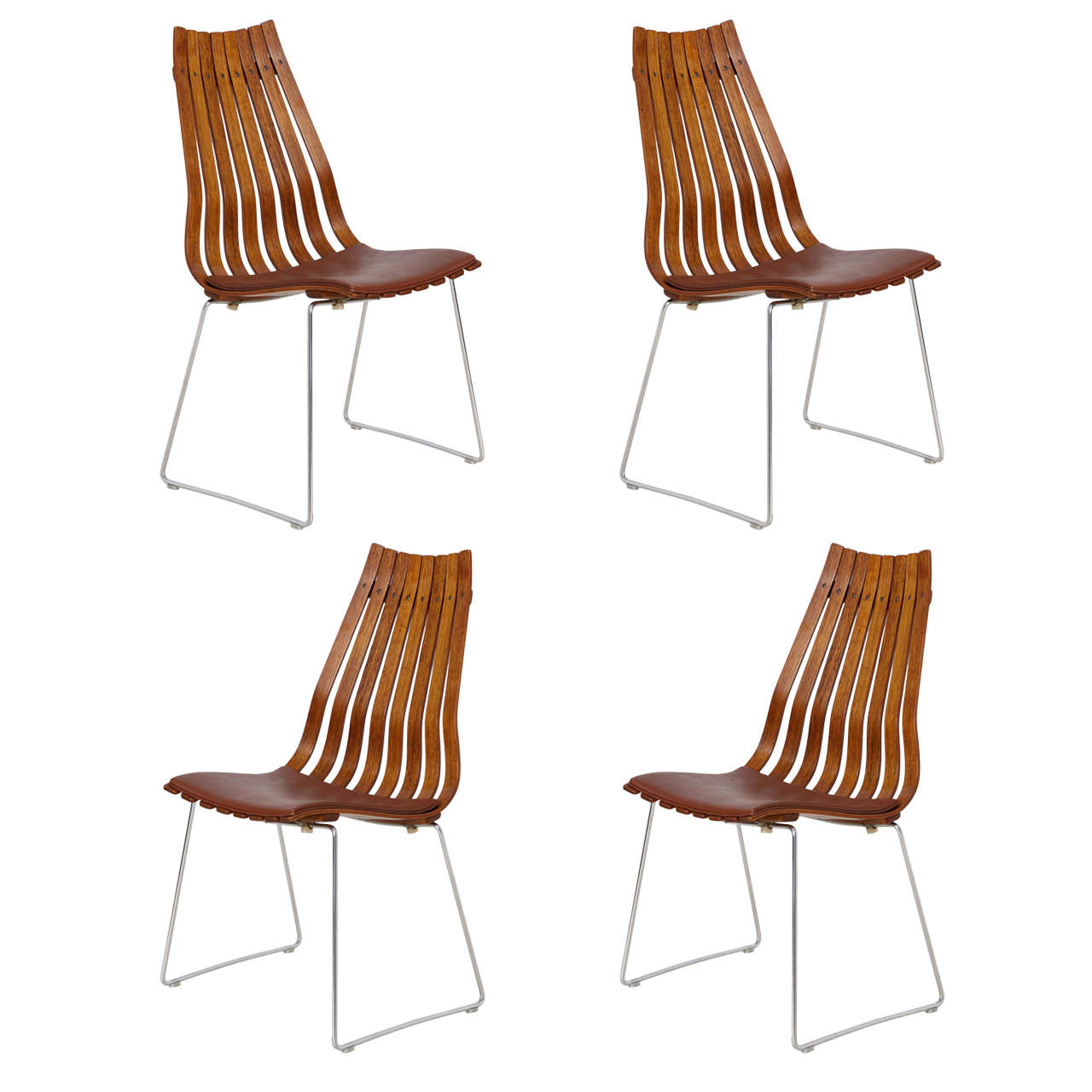 Four Rosewood Hans Brattrud Chairs, 1970 For Sale