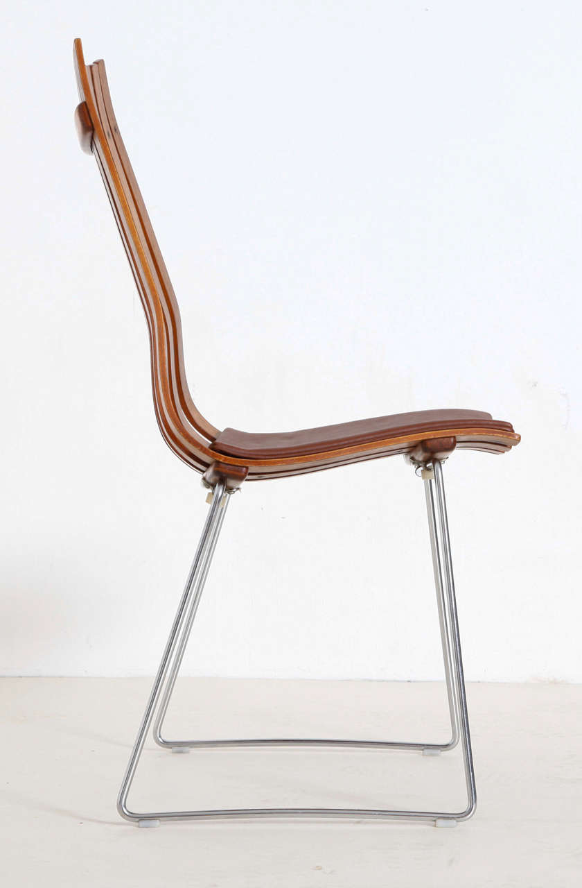 Norwegian Four Rosewood Hans Brattrud Chairs, 1970 For Sale