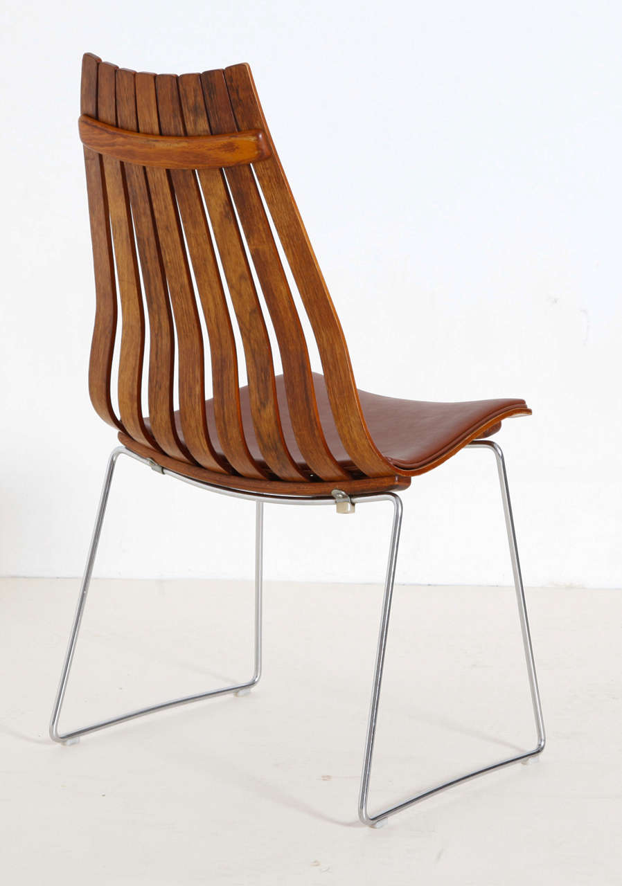 Four Rosewood Hans Brattrud Chairs, 1970 In Excellent Condition For Sale In Antwerp, BE