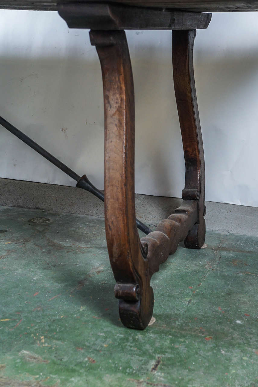 Spanish Baroque Trestle Dining Table In Good Condition In Sheffield, MA