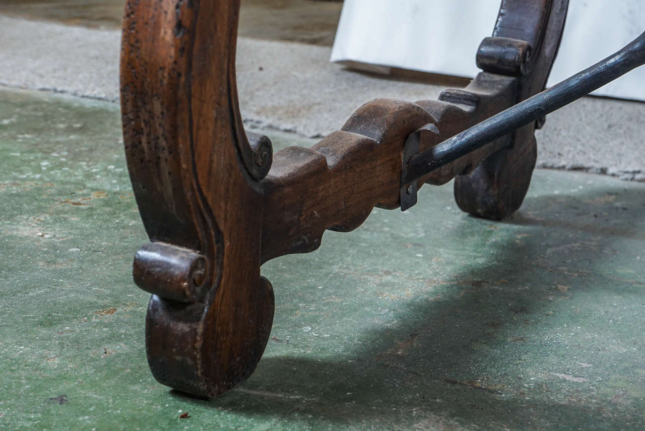 19th Century Spanish Baroque Trestle Dining Table