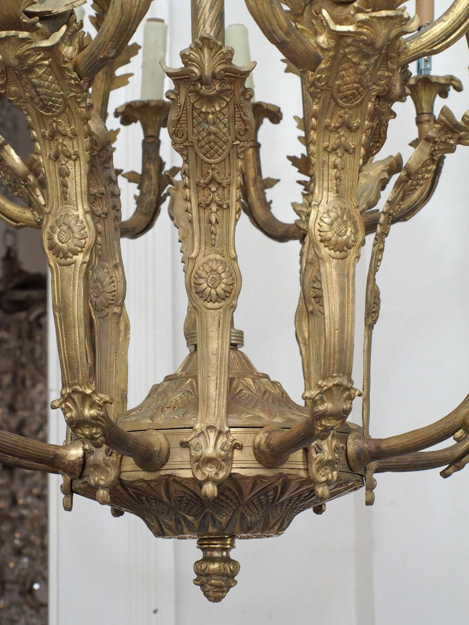 Large 24-Light Bronze Dutch Rococo Style Chandelier 1