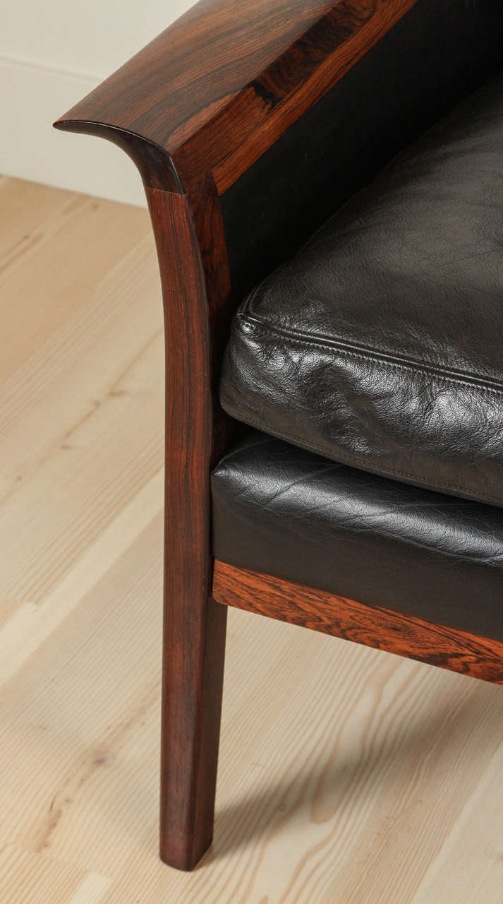 rosewood leather sofa