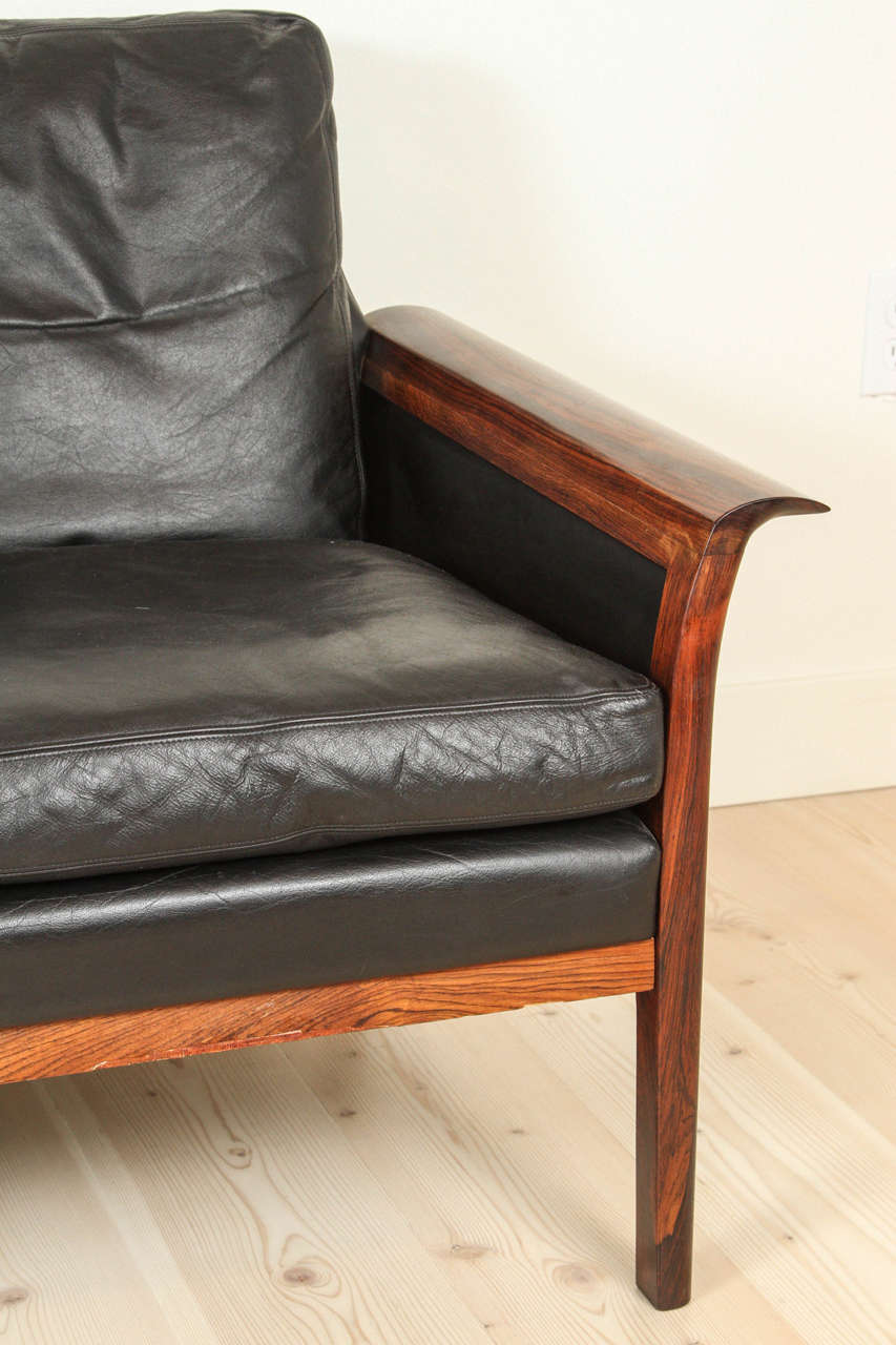 hans olsen leather sofa