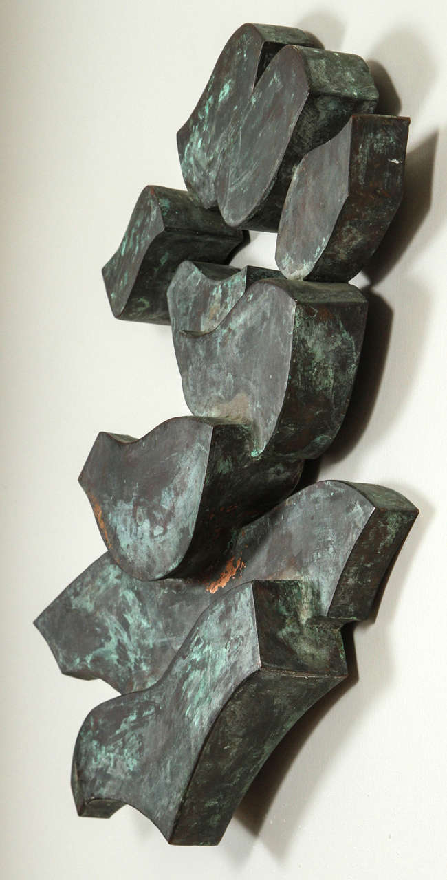 Abstract Bronze Wall Hanging Sculpture 1