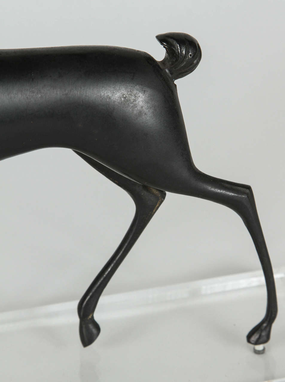 Pair of Art Deco Style Bronze Horse Sculptures For Sale 2