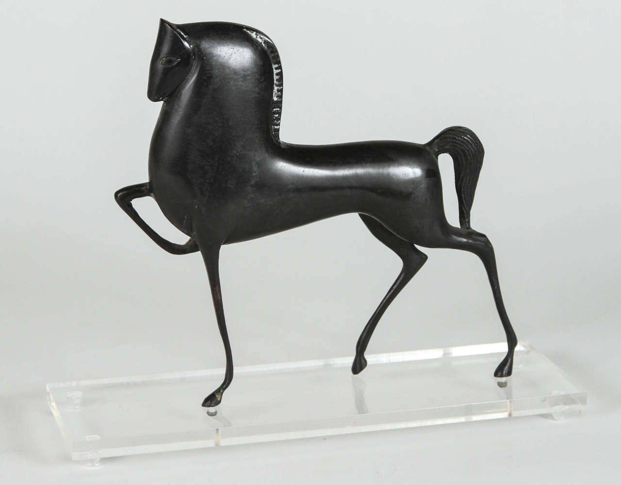 Pair of Art Deco Style Bronze Horse Sculptures For Sale 3