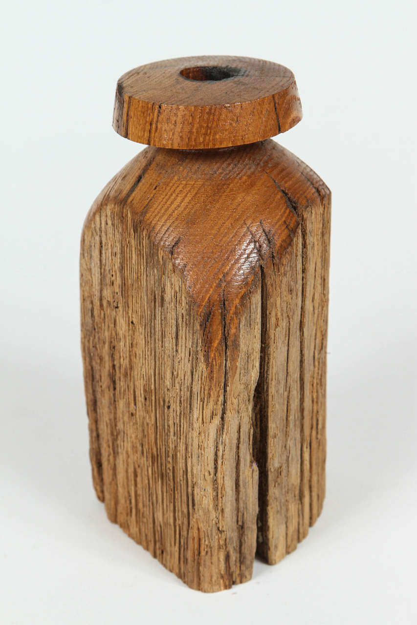 Organic Modern Collection of Carved Rustic Wood Vessels