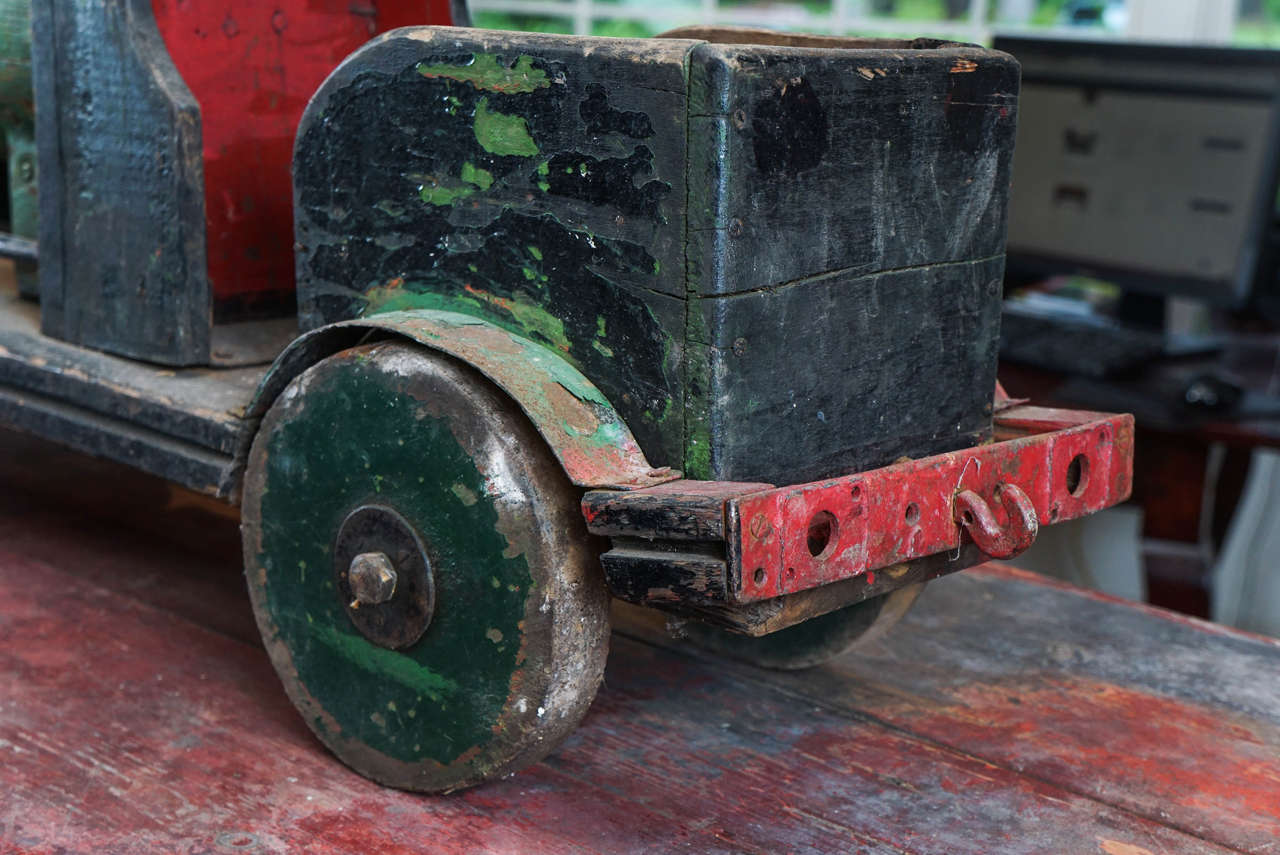 Early 20th Century Green Painted Toy Train