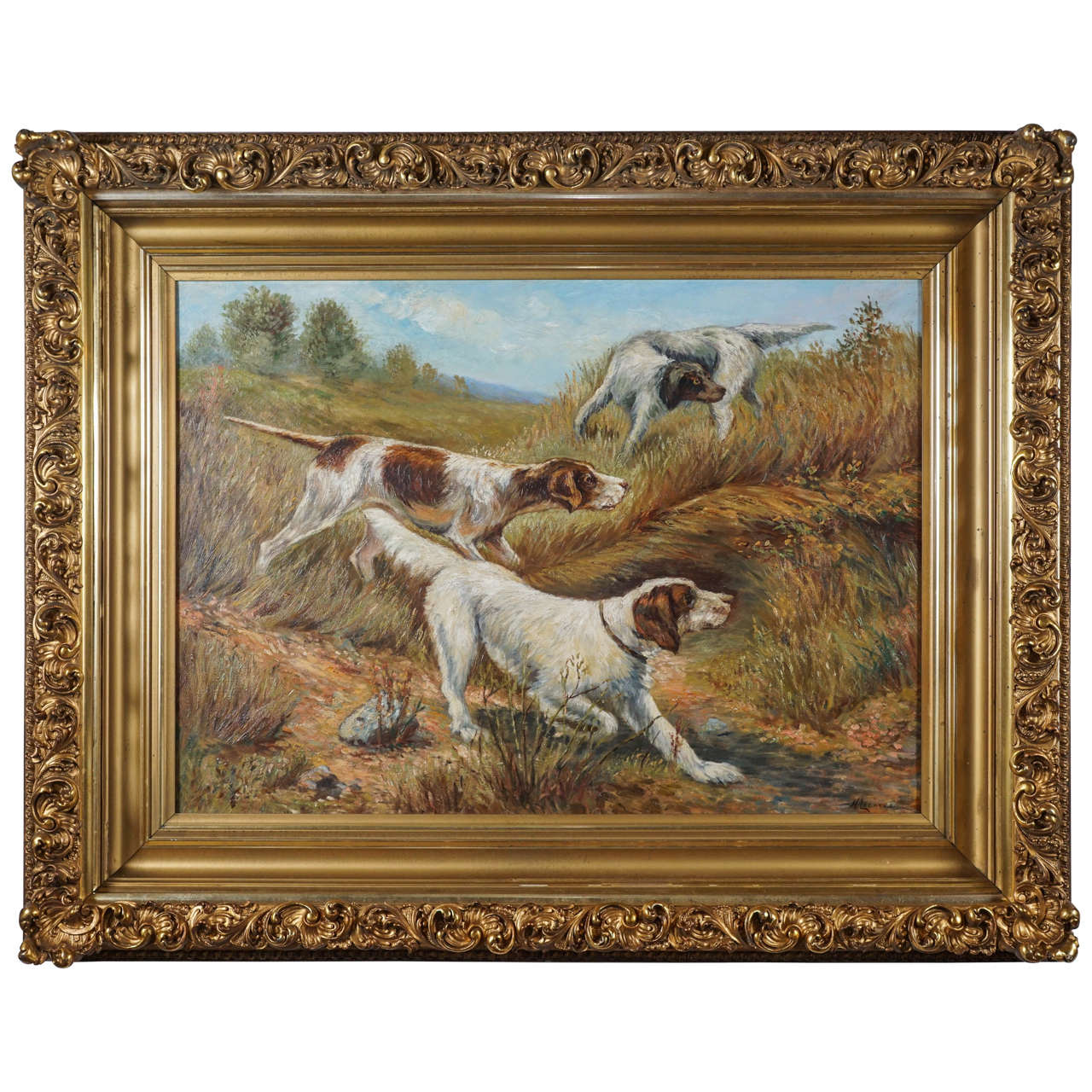 19th Century Oil on Canvas by Jacob Hart Lazarus, American. Circa 1860 For Sale