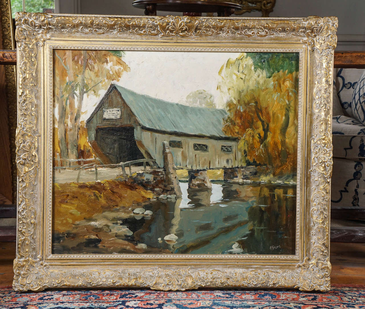 "Covered Bridge" by Anthony Thieme, circa 1930
