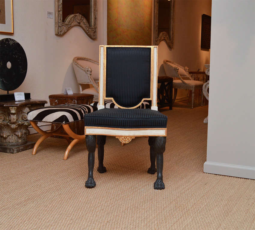 A pair of side chairs