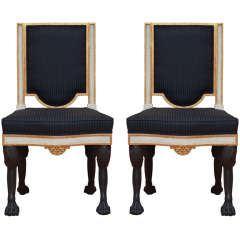 A pair of side chairs