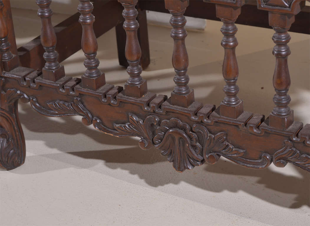 Hand-Carved English Settee 3