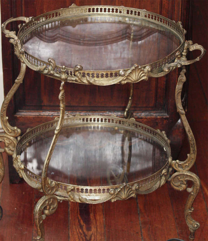 19th Century Bronze/Glass Table 1
