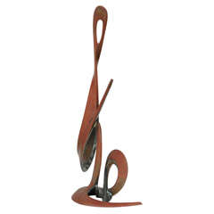 Abstract Modern Bronze Sculpture By Listed Artist Bob Bennet