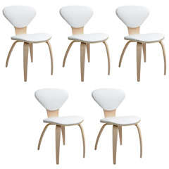 Set Of 5 Norman Cherner Sculptural  Chairs