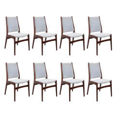 Beautiful Set Of 8  Danish Rosewood Chairs 1970s