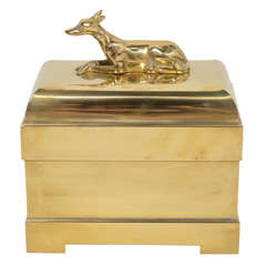 Brass Box with Dog