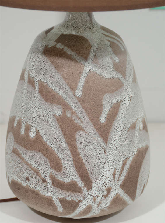 Mid-20th Century Ceramic Lamp with Unique Design For Sale