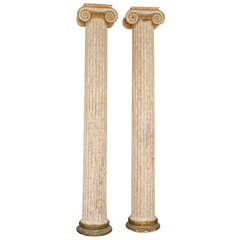 A Pair Of Ionic Columns With Bases.