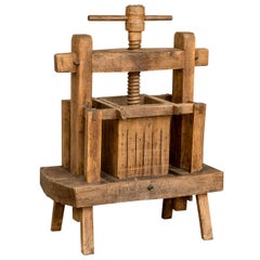 Late 19th Century French Wooden Wine Press