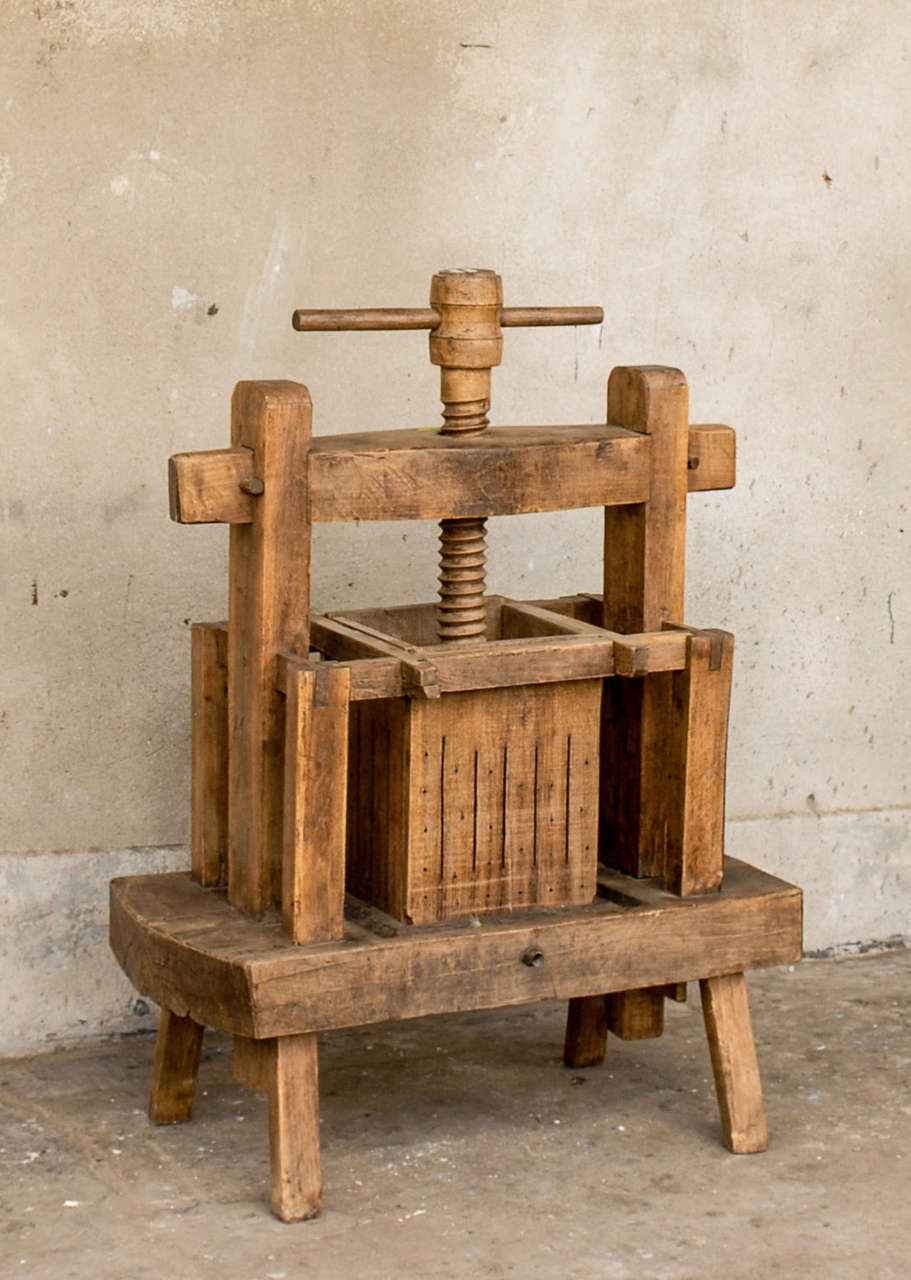 Late 19th Century French Wooden Wine Press 4