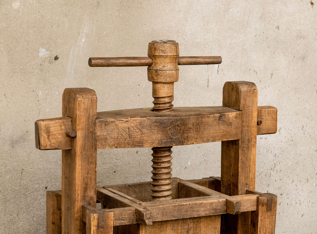 antique wooden press