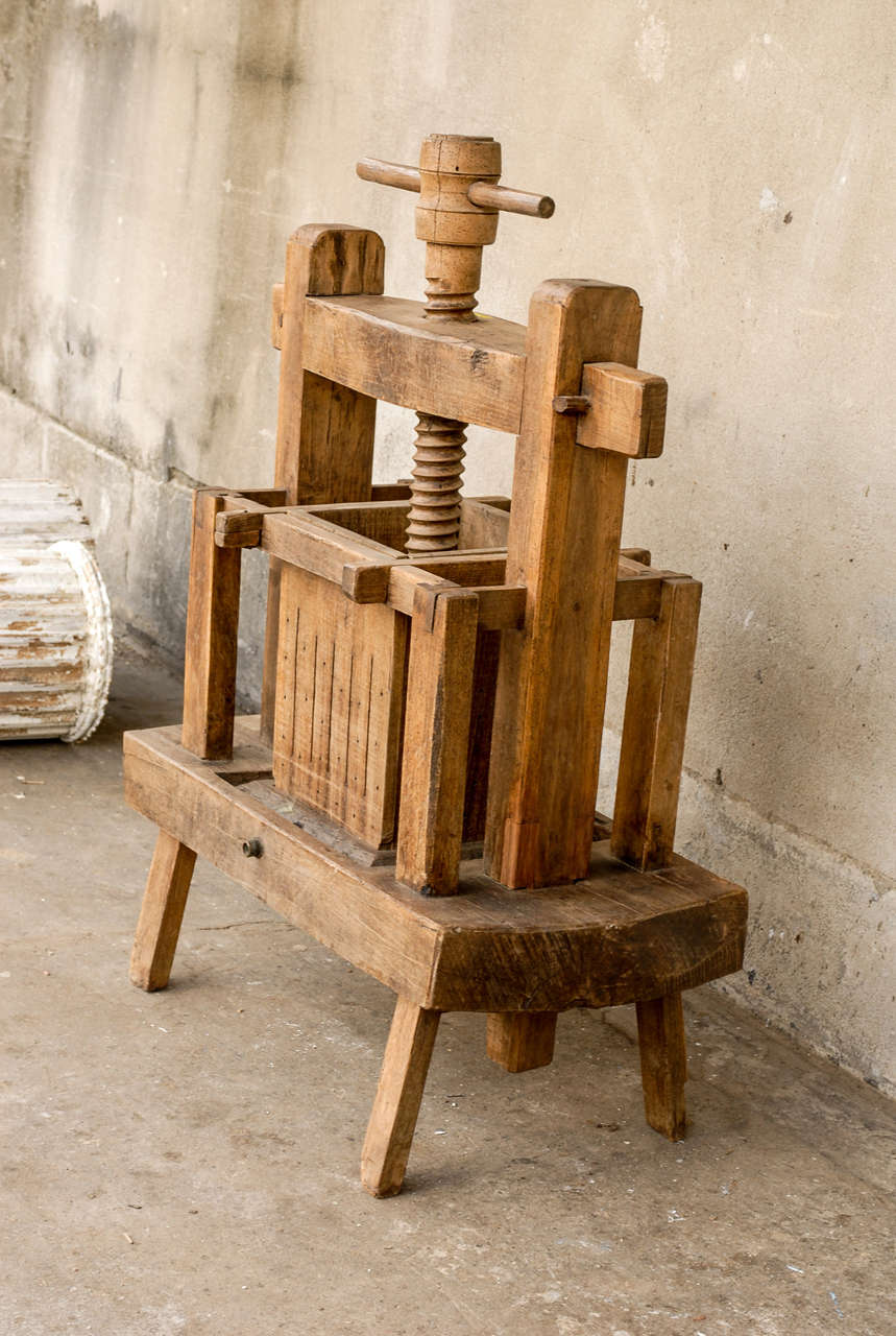 Late 19th Century French Wooden Wine Press 2