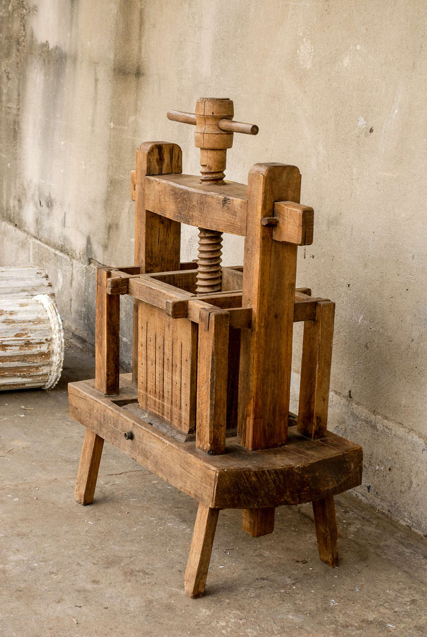 Late 19th Century French Wooden Wine Press 3