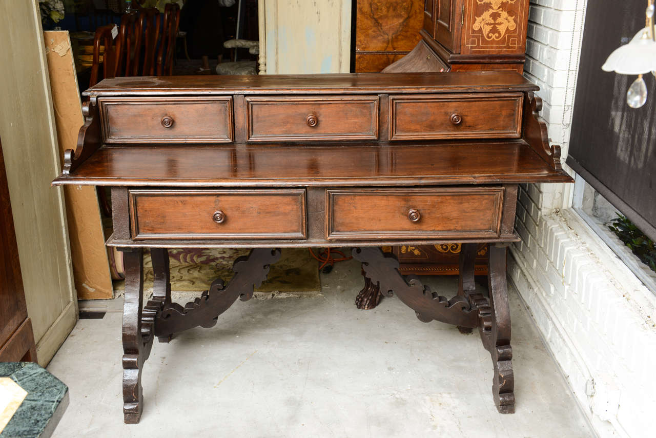 This is a solid oak plantation desk could be used as a server or hall table as well, its in great condition!
