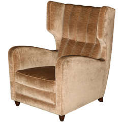 Wing Back Chair By Paolo Buffa