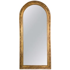 Miroir Empire français en bois doré:: grande échelle