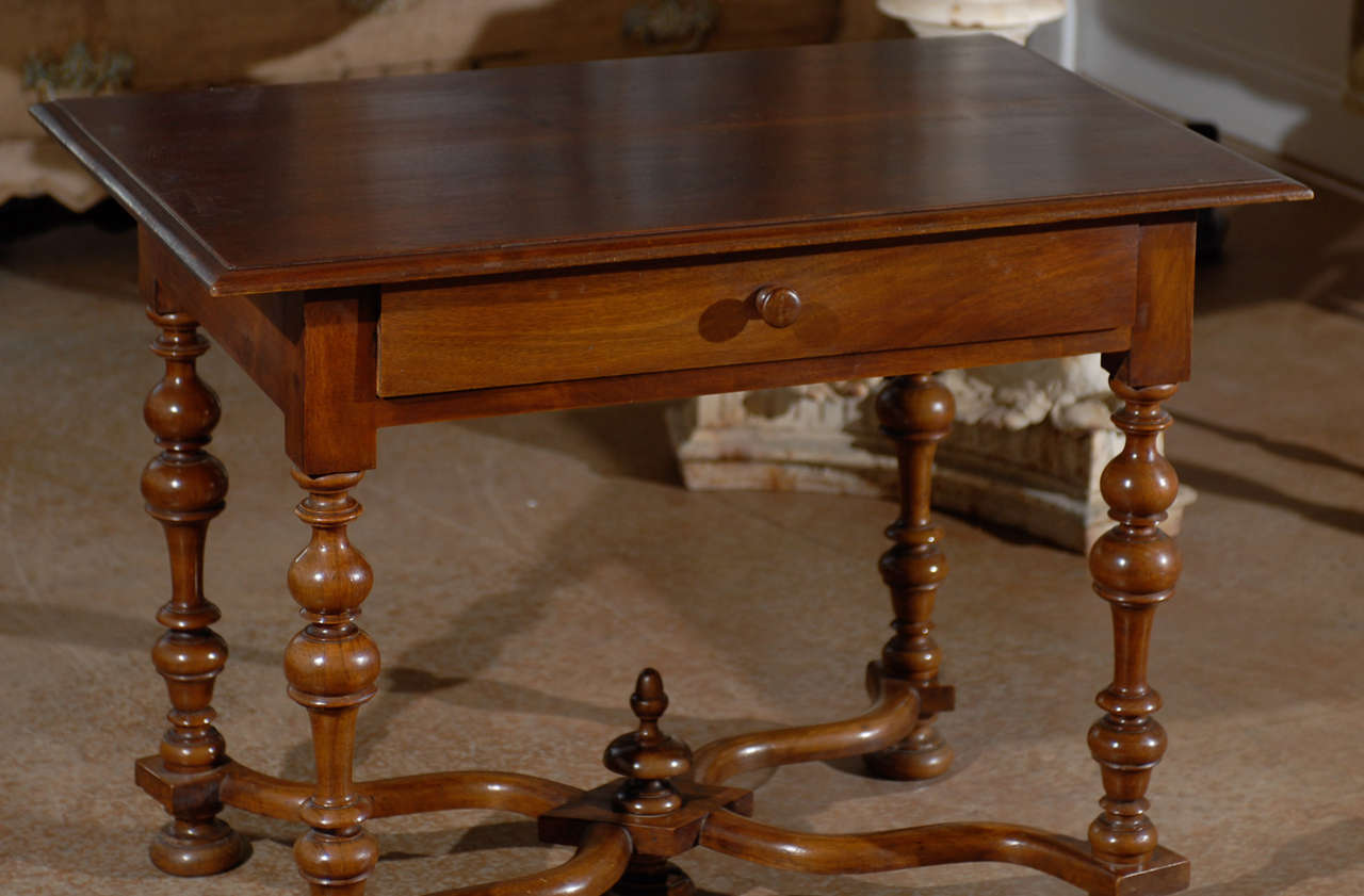 Pair of Louis XIII Style Walnut Tables In Excellent Condition In Atlanta, GA