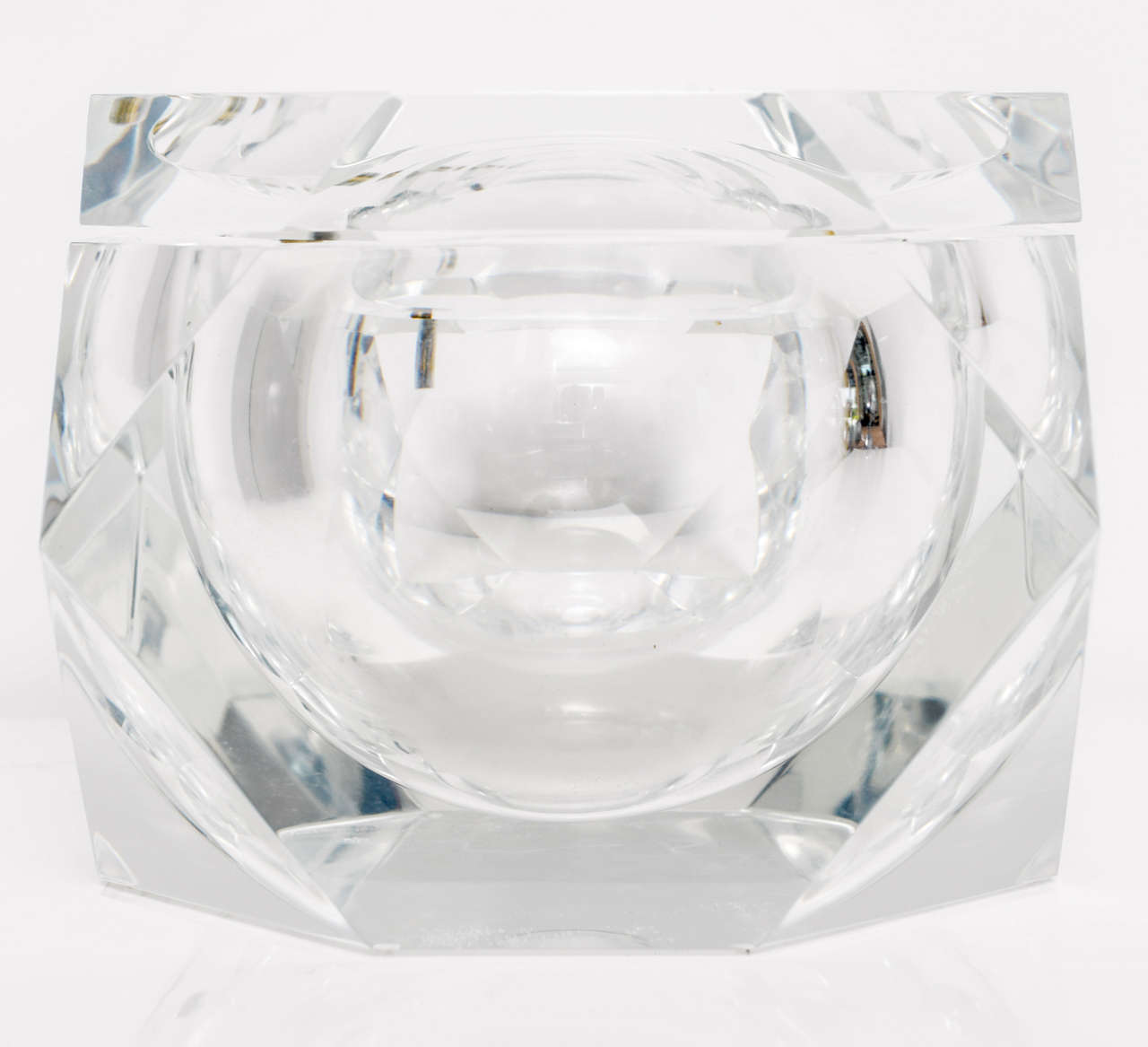 Large Vintage Faceted Lucite Ice Bucket- Box 2