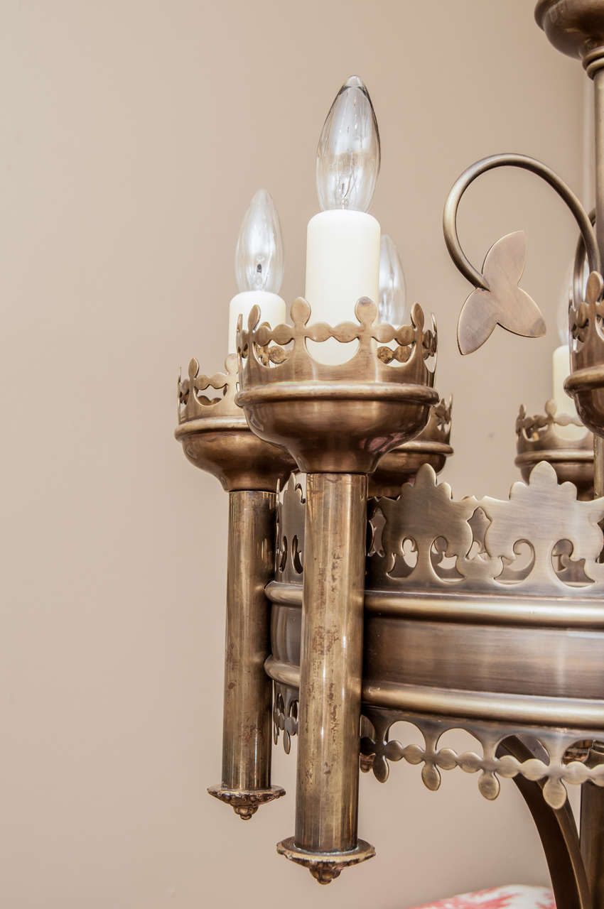 Pair of Gothic Style Chandeliers For Sale 1