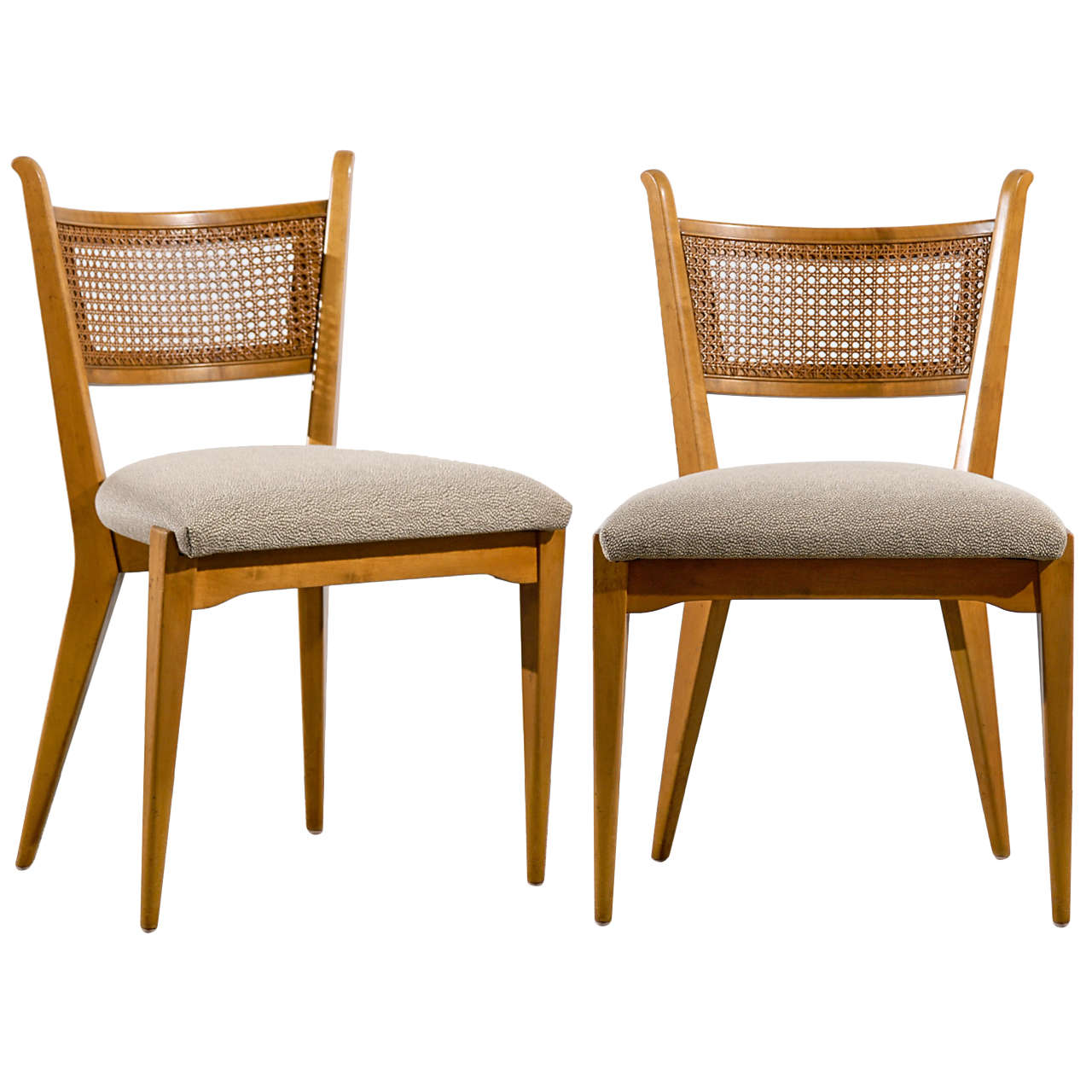 Stellar Set of 4 Cane Back Chairs by Edmond Spence For Sale