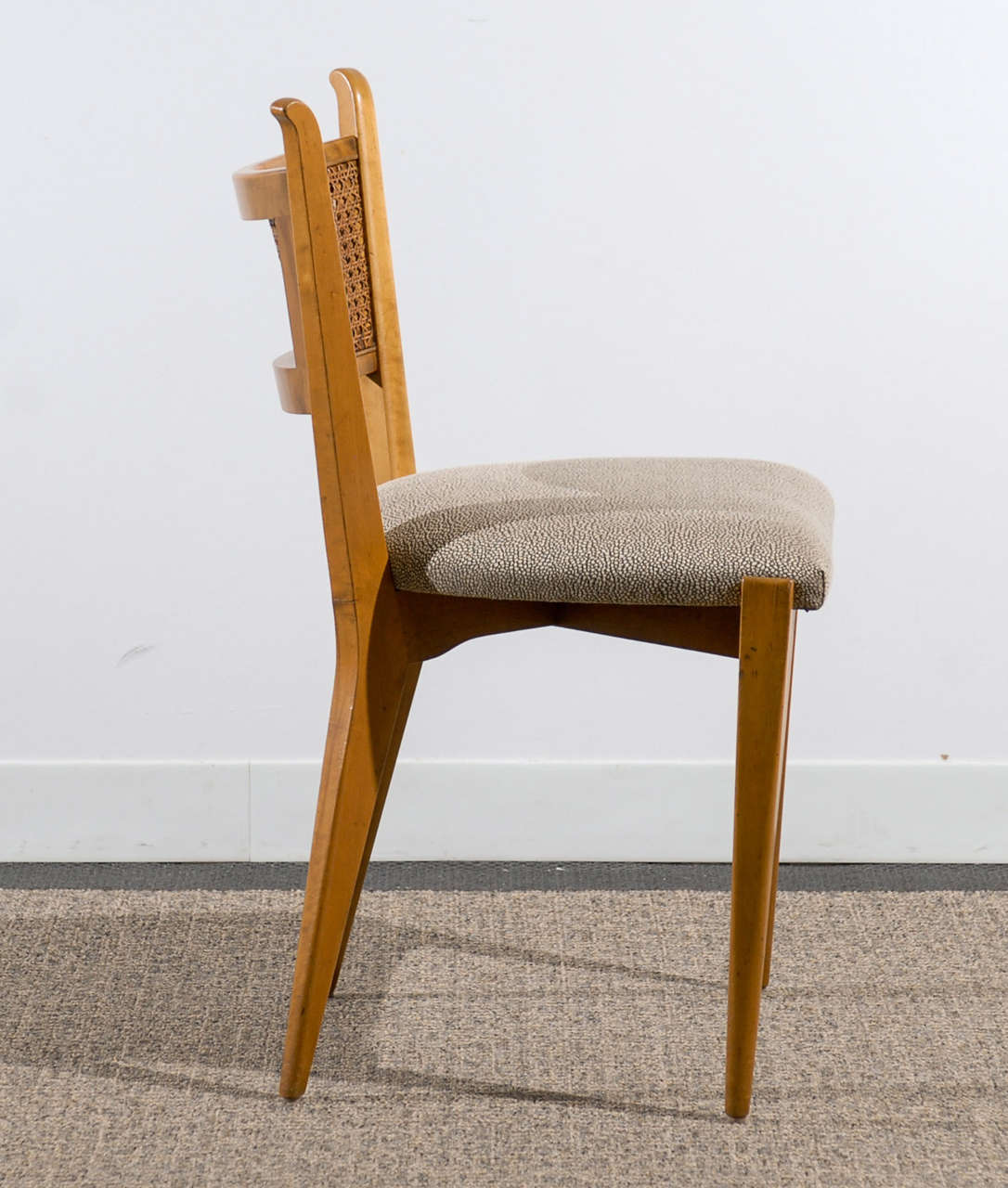 Mid-20th Century Stellar Set of 4 Cane Back Chairs by Edmond Spence For Sale