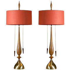 Monumental Pair of Modern Lamps by Frederick Cooper