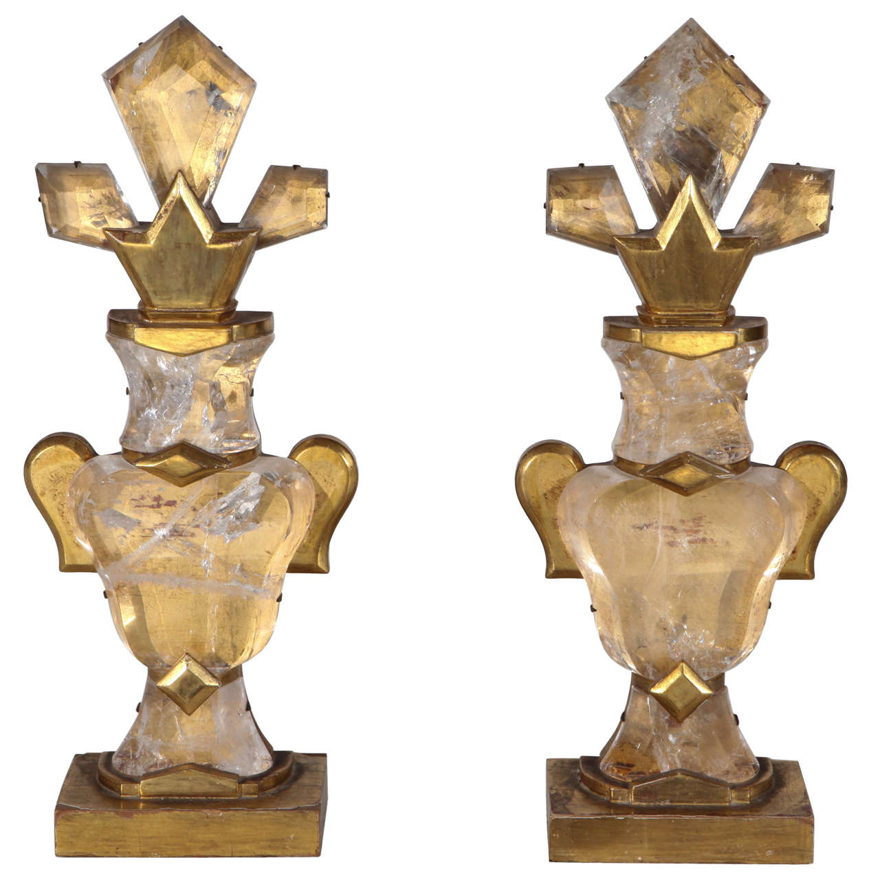 Mid-Century, French, Crystal Garnitures