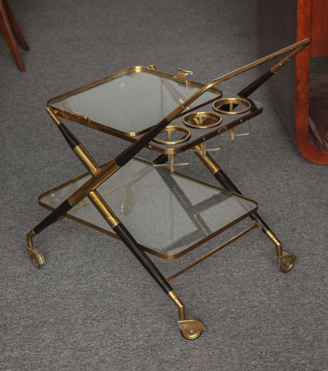 Brass Bar Cart By Cesare Lacca