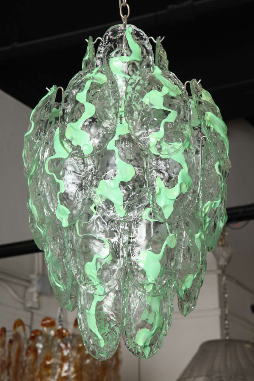 Carlo Nason Chandelier Made in Venice by Mazzega Murano In Excellent Condition For Sale In New York, NY